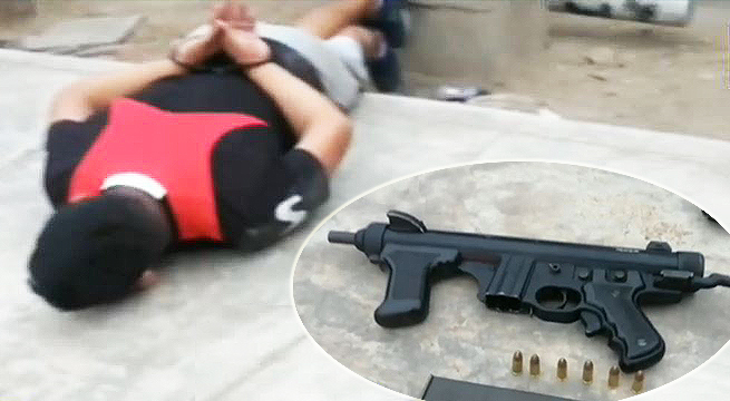 Detienen a delincuentes que utilizaban ametralladora