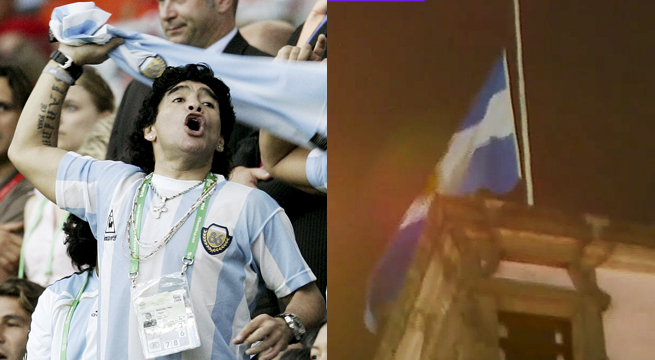 Embajada argentina a media asta por Maradona