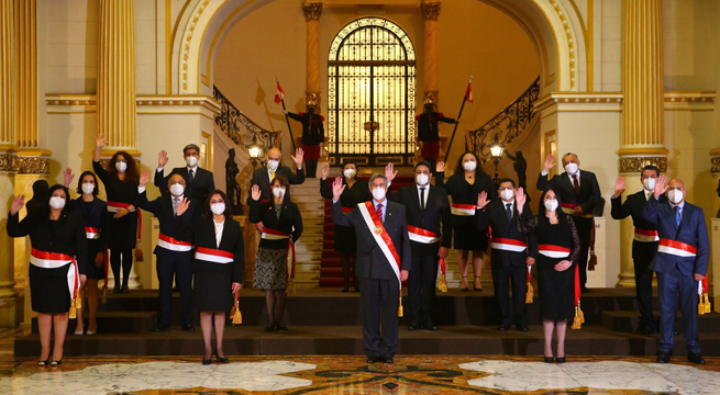 Ceremonia de juramentación del gabinete Bermúdez