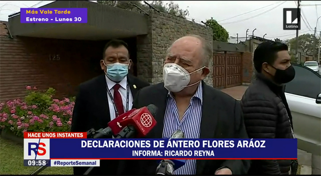 Ántero Flores-Aráoz: “No podemos llevar al país a la anarquía”