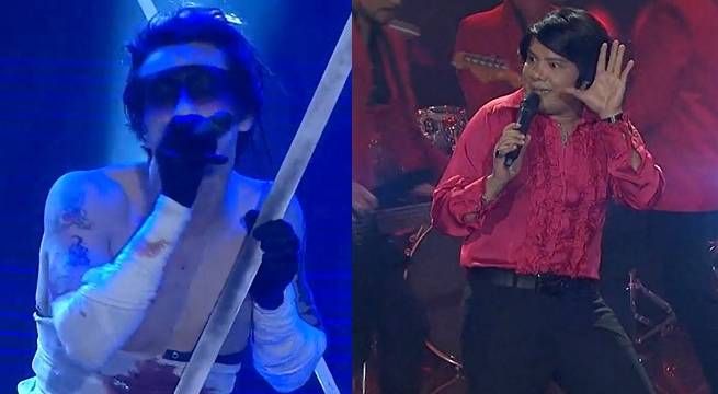 Imitadores de Marilyn Manson y Sandro retumbaron el escenario con su duelo