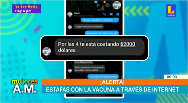 ¡Alerta!: Estafas con la vacuna a través de internet