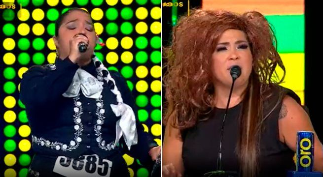 Katia Palma cantó junto a la imitadora a Ana Gabriel y sorprendió a sus compañeros