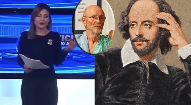 Presentadora se confunde de “William Shakespeare” y lamenta muerte del clásico dramaturgo
