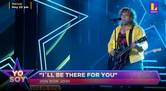 El imitador de Bon Jovi cantó “I'll Be There For You”