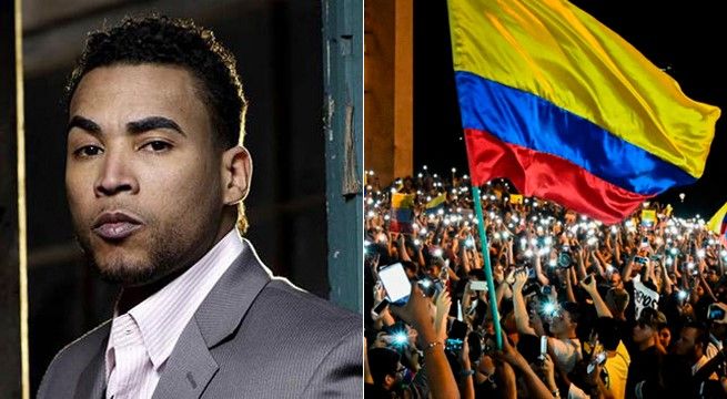 Don Omar mostró su apoyo con los protestantes colombianos