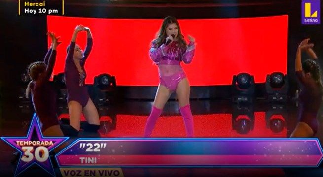 La imitadora de Tini intentó convencer al jurado con el tema “22”