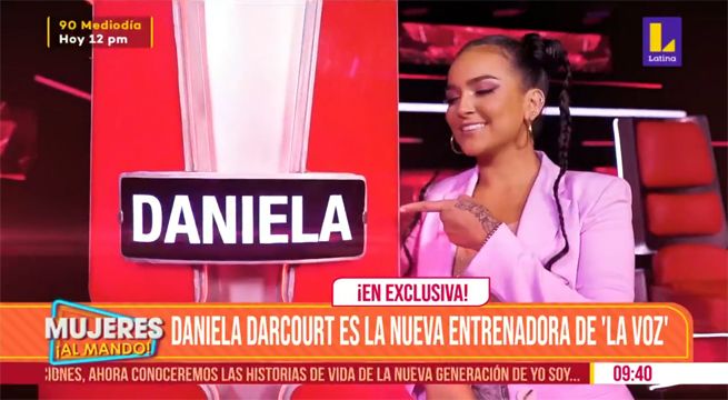 Daniela Darcourt es la nueva entrenadora de La Voz