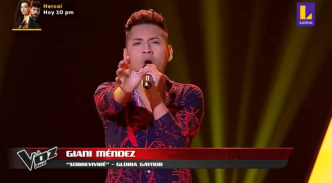 Giani Méndez se ganó los aplausos de todos en La Voz Perú