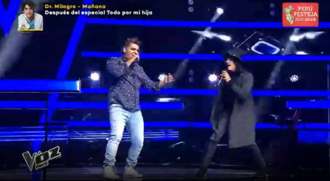 Néstor Mugruza y Javo cantaron “Y es que sucede así” en la segunda batalla de la noche