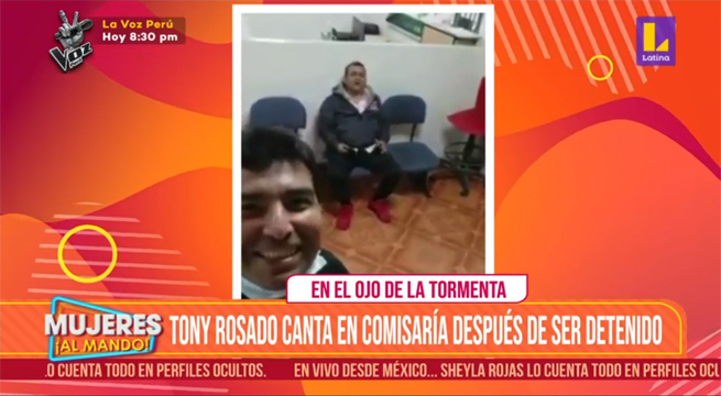 Tony Rosado canta en comisaría después de ser detenido