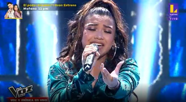 Valeria Zapata cantó el tema “Detrás de mi ventana”