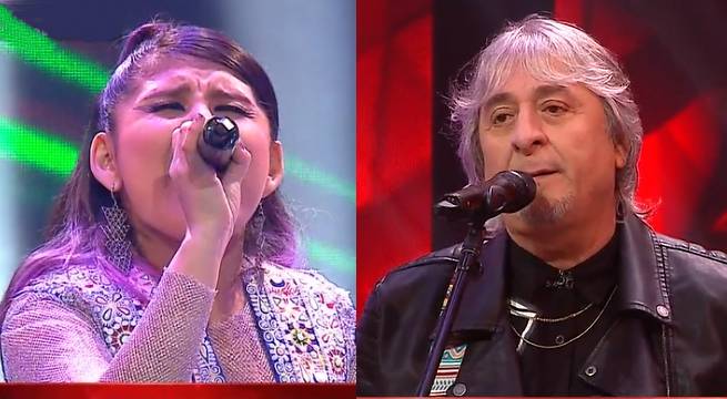 Milena Warthon y Pelo D' Ambrosio cantaron “Esta noche” en La Voz Perú