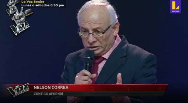 Nelson Correa cantó “Contigo aprendí” en La Voz Senior