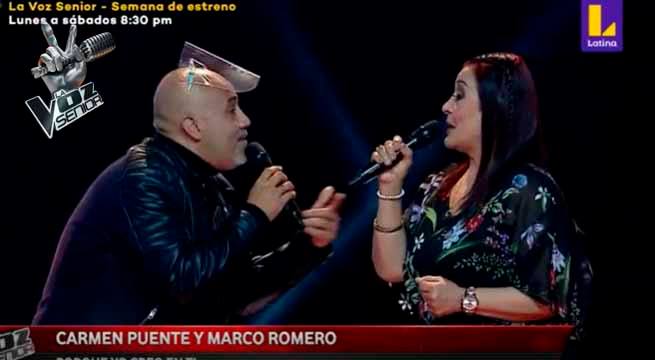 Carmen Puente cantó junto a su hijo Marco Romero en La Voz Senior