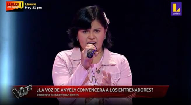 Anyely Yolith intentó convencer a los entrenadores con el tema “Titanium”