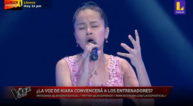 Kiara Naidy cantó el tema “Yo perdí el corazón”