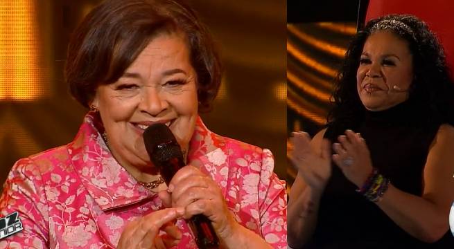 Ángela Caballero se lució al cantar “Bésame mucho”