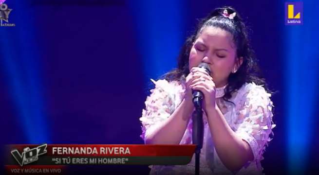 Fernanda Rivera cantó “Si tú eres mi hombre” en la semifinal