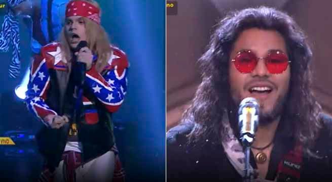 Los imitadores de Axl Rose y Slash se enfrentaron a Marcello Motta