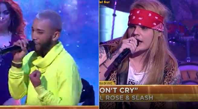 El imitador de Manuel Turizo intentó quitarles su puesto a los imitadores de Axl Rose y Slash