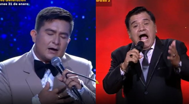 Los imitadores de Leo Dan y Lucho Barrios se enfrentaron en la primera batalla de la noche