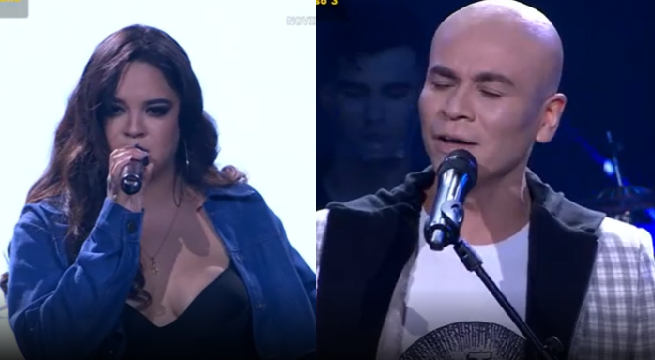 Los imitadores de Demi Lovato y Gian Marco se enfrentaron en la primera batalla de la noche