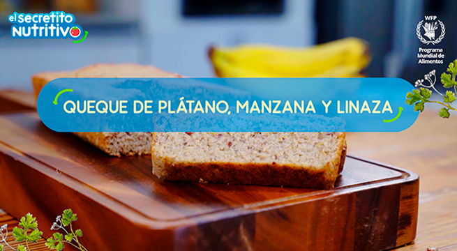 #ElSecretitoNutritivo: En el menú de hoy presentamos un delicioso queque de plátano, manzana y linaza