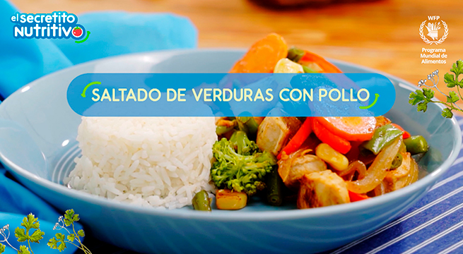 #ElSecretitoNutritivo: En el menú de hoy presentamos un delicioso saltado de verduras con pollo
