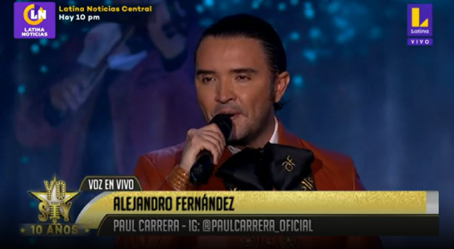 Imitador de Alejandro Fernández cantó “Como quien pierde una estrella” en Yo Soy: 10 Años