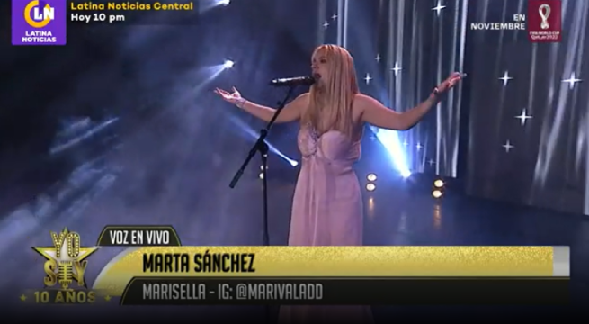 Imitadora de Marta Sánchez cantó el tema “Vivo por ella” en Yo Soy: 10 Años