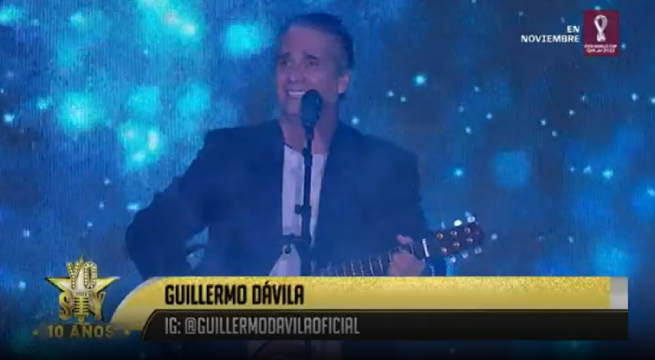 Guillermo Dávila visitó el escenario de Yo Soy: 10 Años y sorprendió al público con dos temas