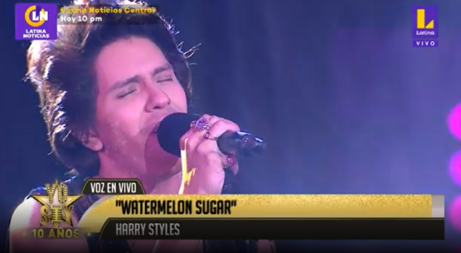 Imitador de Harry Styles cantó “Watermelon Sugar” en Yo Soy: 10 Años