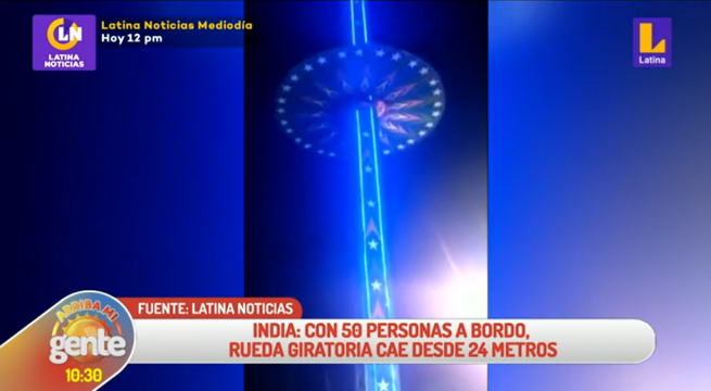 India: Rueda giratoria cae desde 24 metros con 50 personas a bordo