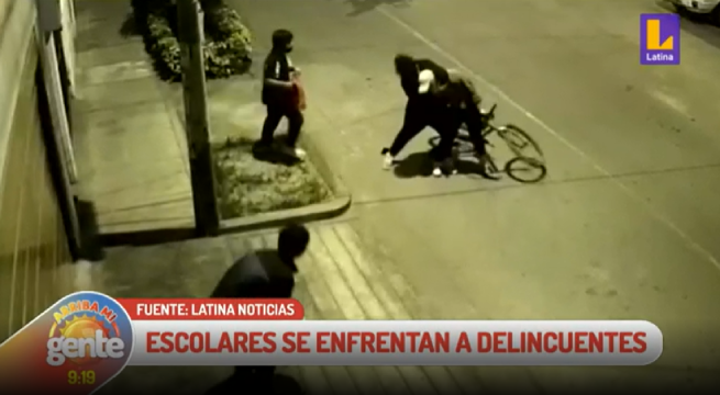 Escolares se enfrentaron a delincuente en el distrito de Los Olivos