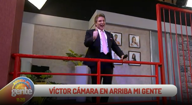 Víctor Cámara visitó el set de Arriba Mi Gente
