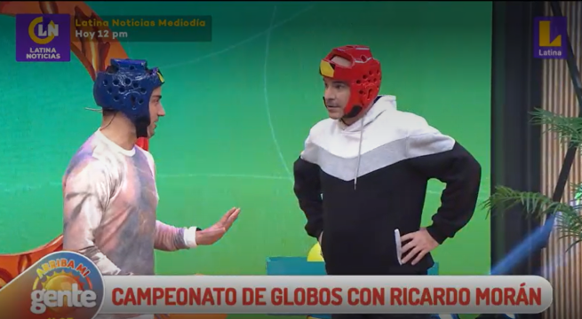 Ricardo Morán visitó el set de Arriba Mi Gente y pasó un divertido reto