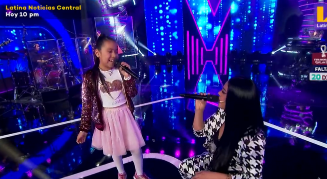 Pequeña de 9 años cantó a dúo con Maricarmen Marín romántica balada