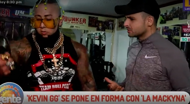 Arriba mi gente: ‘Kevin GG’ se somete a una intensa rutina de ejercicio con ‘La Mackyna’