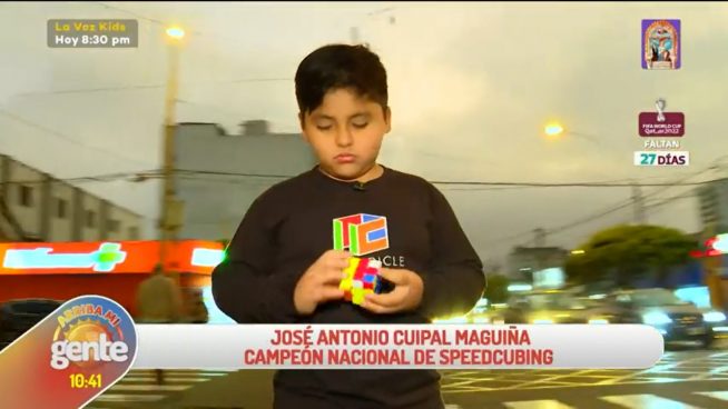 Arriba mi gente: Niño de nueve años resuelve un cubo rubik en siete segundos