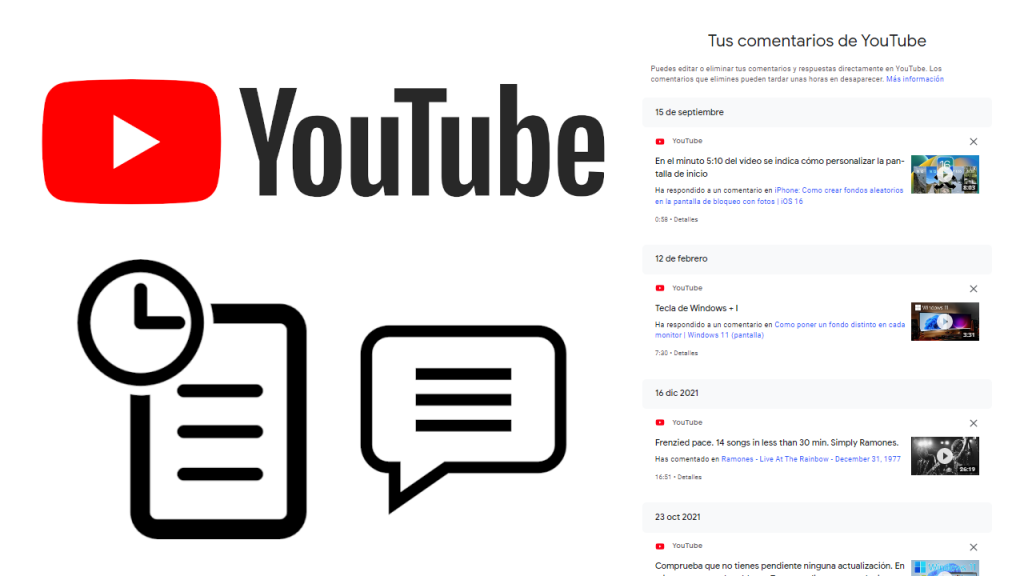 En YouTube: Conoce los trucos para ver tu historial de comentarios