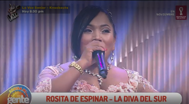 Rosita de Espinar visitó el set de Arriba Mi Gente