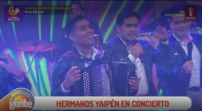 Los Hermanos Yaipén visitaron el set de Arriba Mi Gente