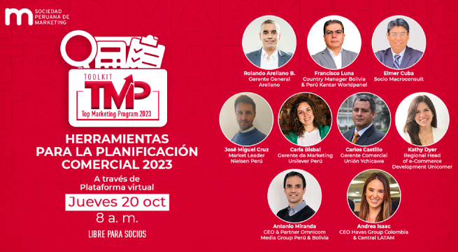 SOCIEDAD PERUANA DE MARKETING PRESENTA 8va EDICIÓN DEL  CONGRESO TOP MARKETING PROGRAM 2023