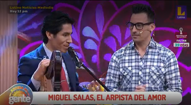 Miguel Salas visitó el set de Arriba Mi Gente