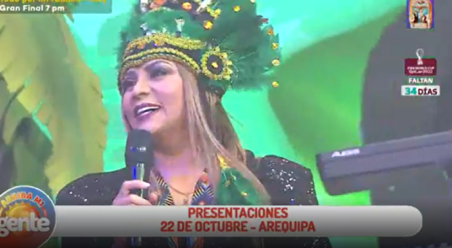 Ruth Karina visitó el set de Arriba Mi Gente