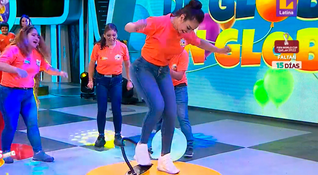 Dorita Orbegoso y Karla Tarazona jugaron al ‘De globo en globo’