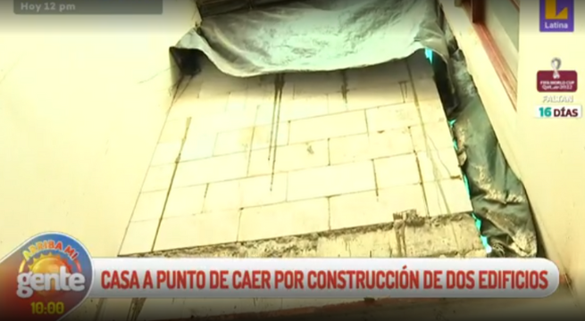 San Miguel: Una casa al borde del colapso por construcción de dos edificios