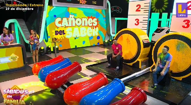 Jonathan Maicelo y Jonathan Rojas pasaron una prueba de conocimiento en “Cañones del saber”