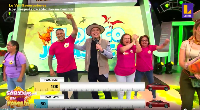 La competencia está reñida: familias se enfrentaron en “El disco jurásico”